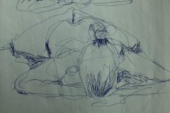 Untitled 18"x24" Bic Pen on Newsprint
