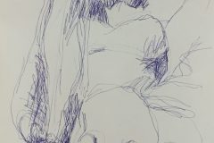 Untitled 18"x24" Bic Pen on newsprint