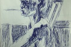 Untitled 18"x24" Bic Pen on newsprint