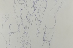 Untitled 18"x24" Bic Pen on newsprint