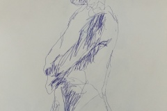 Untitled 18"x24" Bic Pen on newsprint