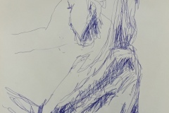 Untitled 18"x24" Bic Pen on newsprint