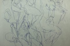 Untitled 18"x24" Bic Pen on newsprint