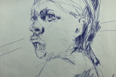 Untitled 18"x24" Bic Pen on newsprint