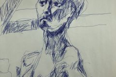Untitled 18"x24" Bic Pen on Newsprint