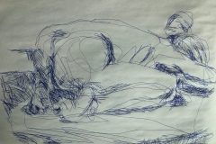 Untitled 18"x24" Bic Pen on Newsprint