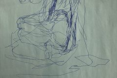 Untitled 18"x24" Bic Pen on Newsprint
